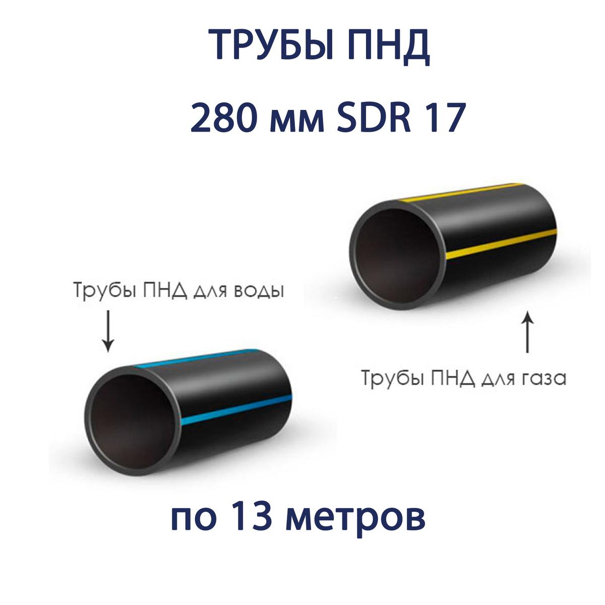 Труба ПНД РЕДУТ 280 х 16,6 SDR 17 отрезок 13 метров - продажа по ...
